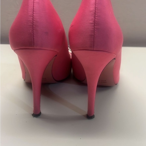 Made in Italy Nennete Pink and Black Stiletto Heels with Crystal Accents - Picture 5 of 6